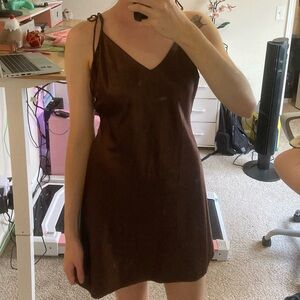 Victoria’s Secret brown satin dress